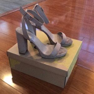 Mix No. 6 Faux Suede Beige Heel